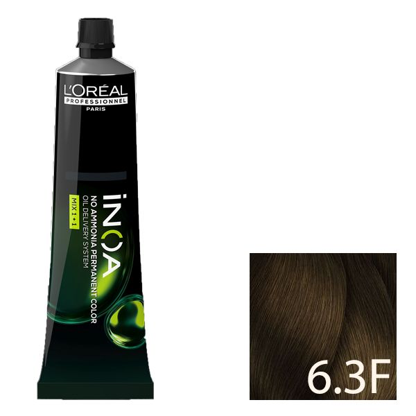 L'Oréal Inoa Tinte Sin Amoníaco 6.3F - Fundamental Rubio Oscuro Dorado 60 ml