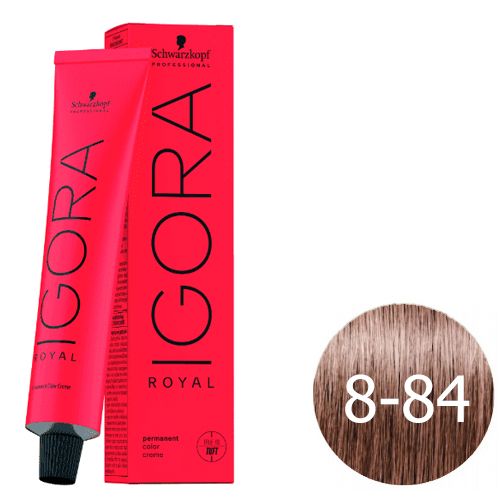 OUTLET Schwarzkopf Igora Royal Tinte Permanente 8-84 - Rubio Claro Rojo Beige 60 ml