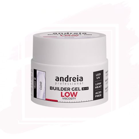 Andreia Professional Builder Gel Low Viscosity Gel Construcción de Uñas Clear 44 g