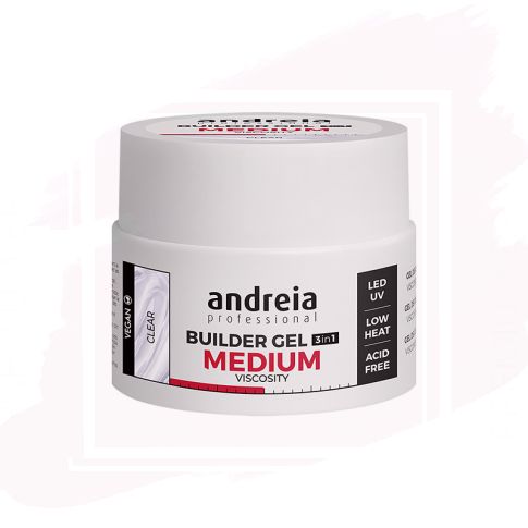 Andreia Professional Builder Gel Medium Viscosity Gel Construcción de Uñas Clear 44 g