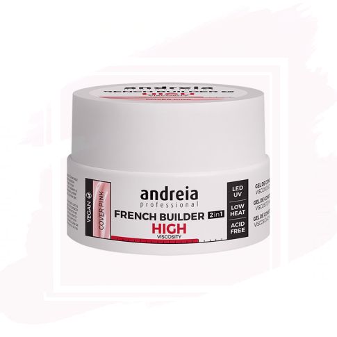 Andreia Professional French Builder High Viscosity Gel Construcción de Uñas Cover Pink 22 g