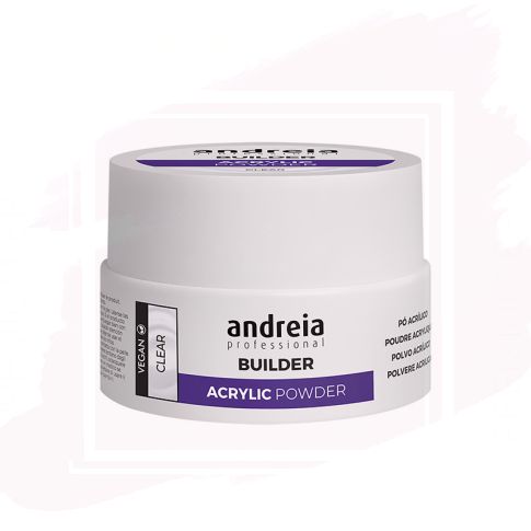 Andreia Professional Builder Acrylic Powder Polvos Acrilicos Construcción Uñas Clear 20 g