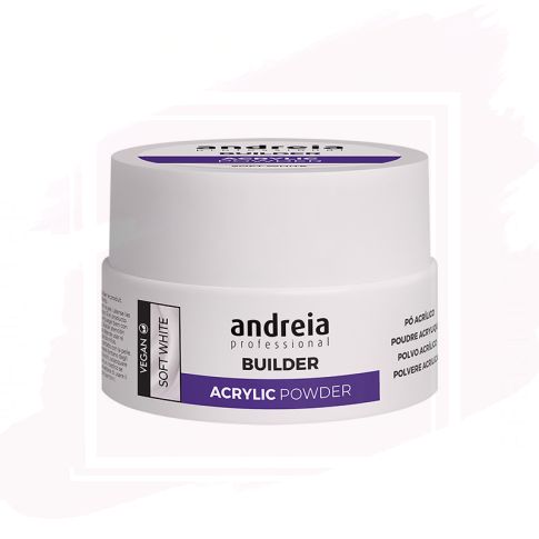 Andreia Professional Builder Acrylic Powder Polvos Acrilicos Construcción Uñas Soft White 20 g