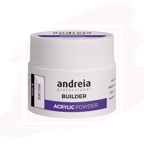 Andreia Professional Builder Acrylic Powder Polvos Acrilicos Construcción Uñas Soft Pink 35 g