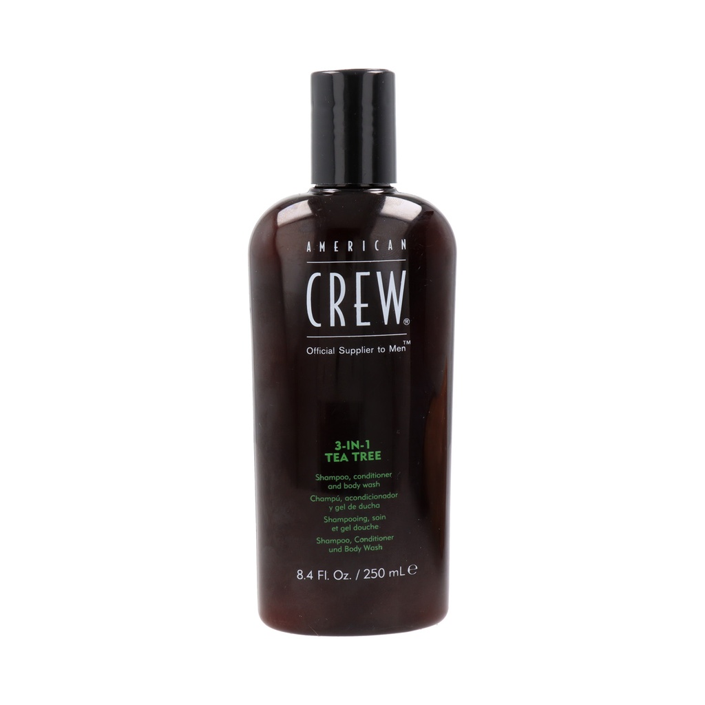 American Crew 3-in-1 Tea Tree Shampoo, Conditioner and Body Wash 250 ml