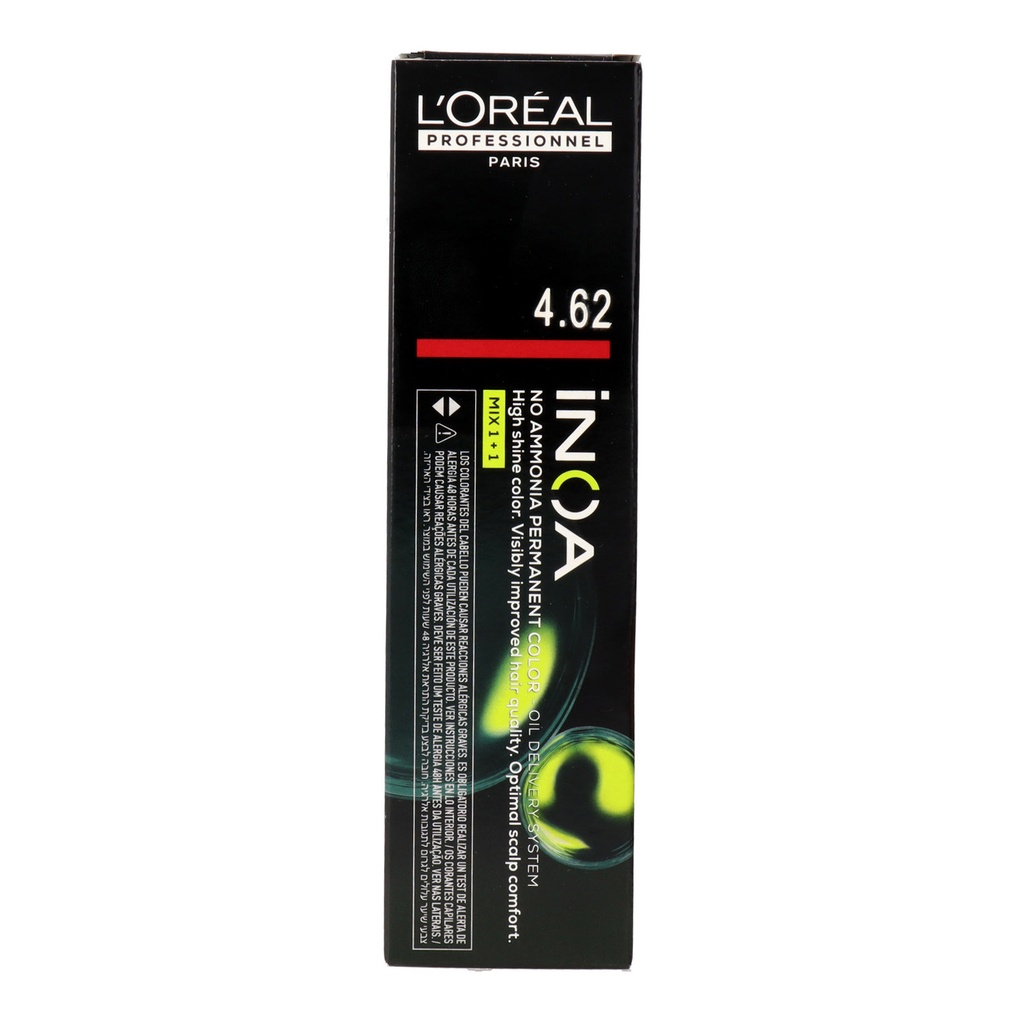 L'Oréal Inoa Tinte Sin Amoníaco 4.62 - Castaño Rojo Irisado 60 ml