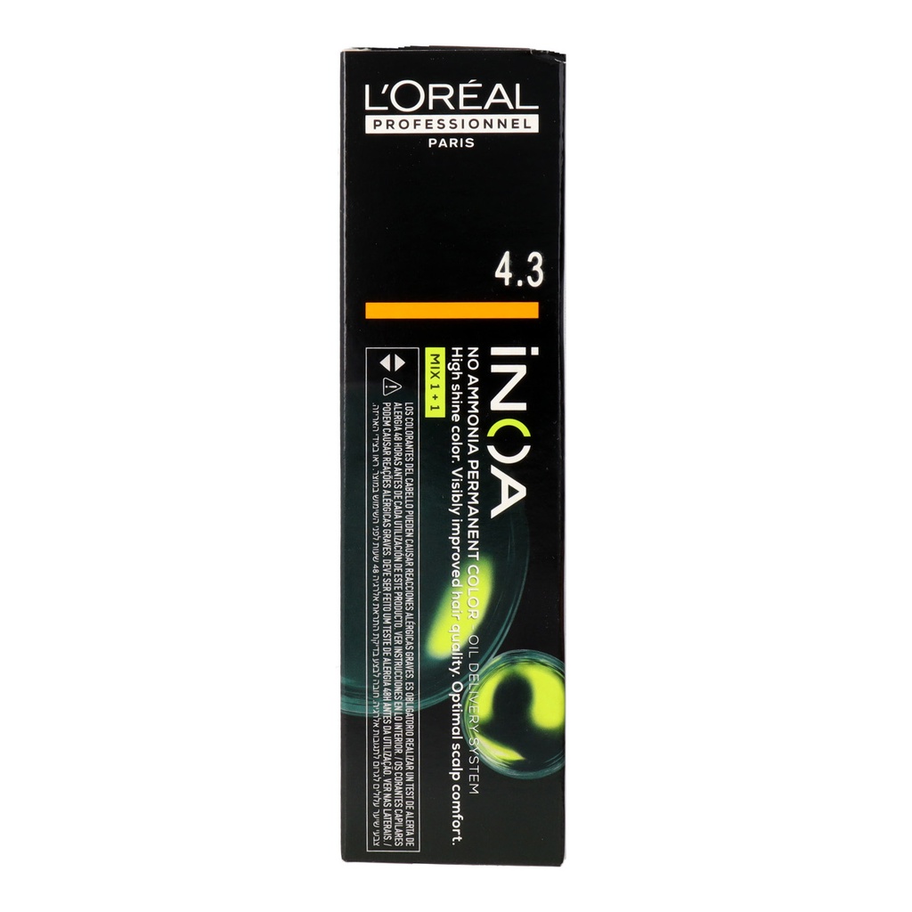 L'Oréal Inoa Tinte Sin Amoníaco 4.3 - Castaño Dorado 60 ml