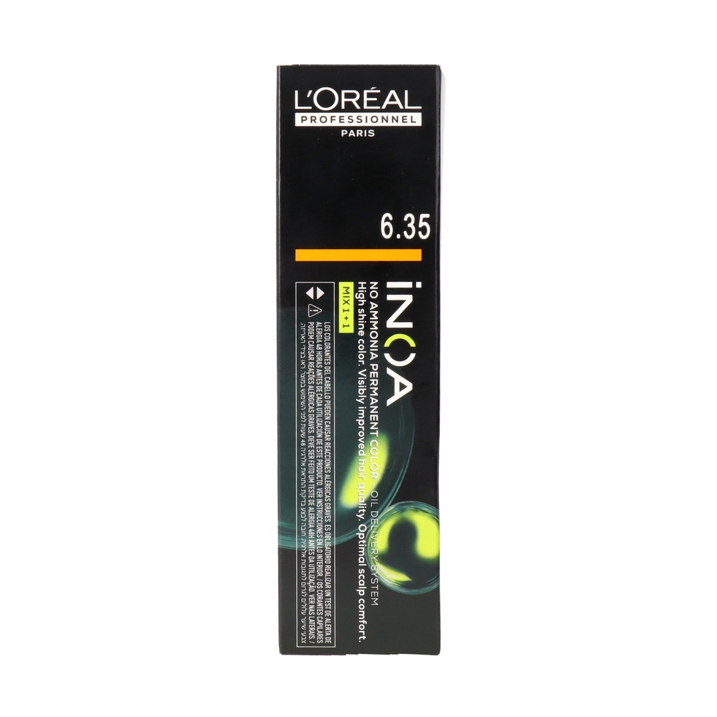 L'Oréal Inoa Tinte Sin Amoníaco 6.35 - Rubio Oscuro Dorado Caoba 60 ml