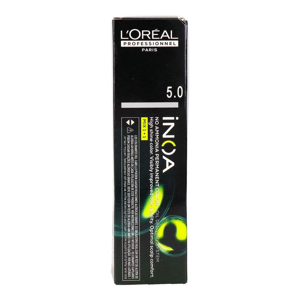 L'Oréal Inoa Tinte Sin Amoníaco 5.0 - Castaño Claro Cobertura Profunda 60 ml