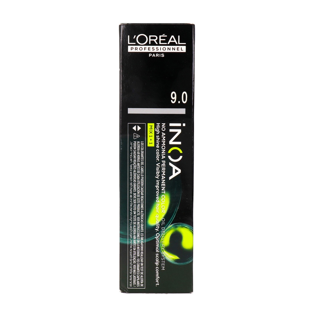 L'Oréal Inoa Tinte Sin Amoníaco 9.0 - Rubio Muy Claro Cobertura Profunda 60 ml