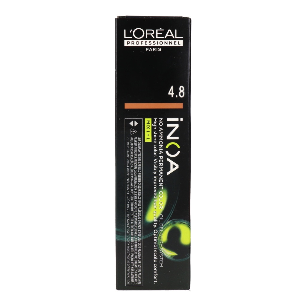 L'Oréal Inoa Tinte Sin Amoníaco 4.8 - Castaño Moka 60 ml