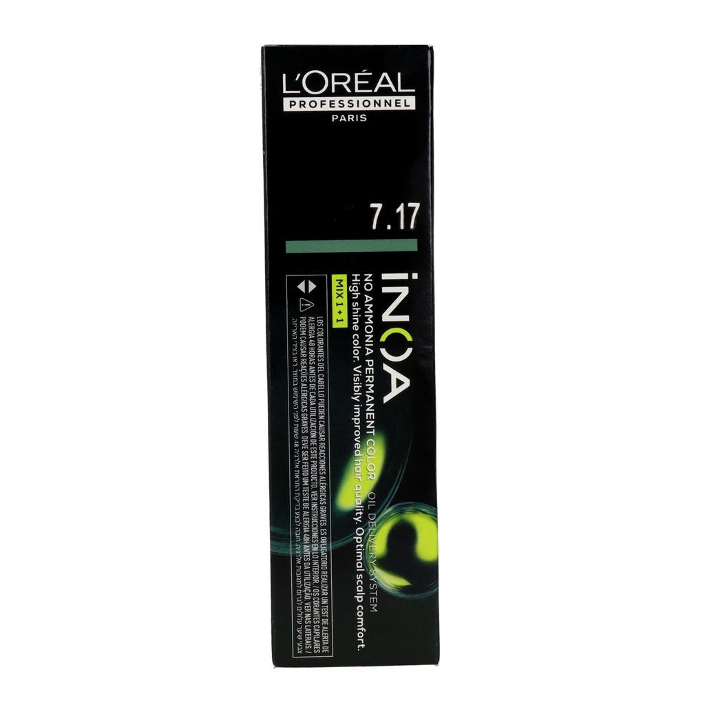 L'Oréal Inoa Tinte Sin Amoníaco 7.17 - Rubio Ceniza Frío 60 ml