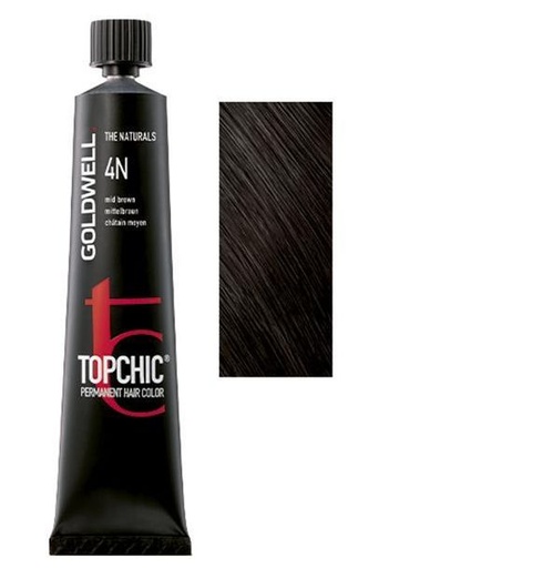 Goldwell Topchic Tinte en Tubo 4N - Castaño Medio 60 ml