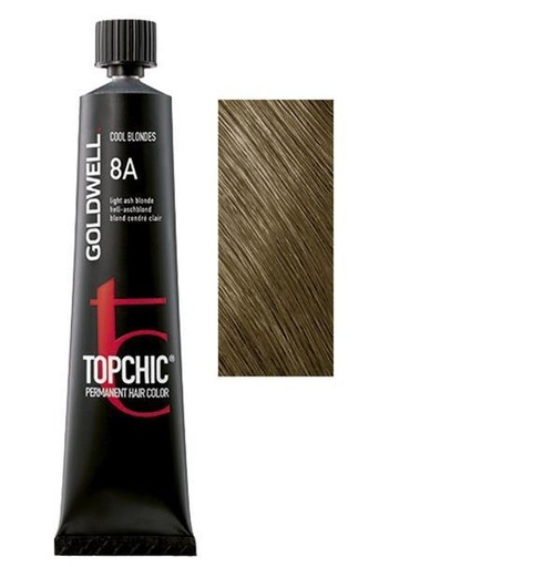 Goldwell Topchic Tinte en Tubo 8A - Rubio Claro Ceniza 60 ml