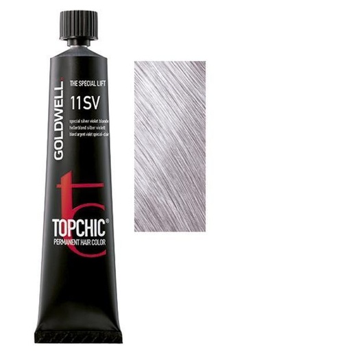 Goldwell Topchic Tinte en Tubo 11SV - Rubio Muy Claro Plata Violeta 60 ml