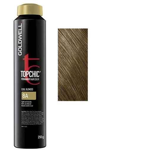 Goldwell Topchic Tinte en Depósito 8A - Rubio Ceniza Claro 250 ml