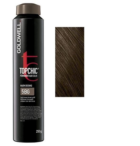 Goldwell Topchic Tinte en Depósito 5BG - Castaño Claro Marrón Dorado 250 ml