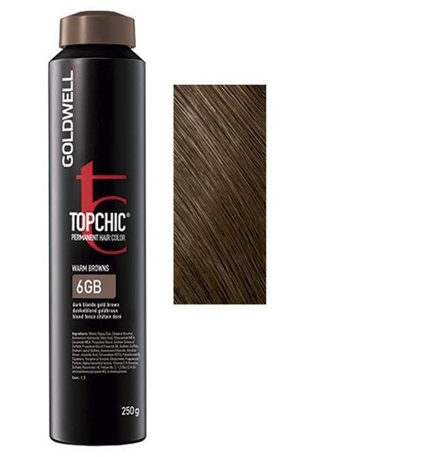 Goldwell Topchic Tinte en Depósito 6GB - Rubio Oscuro Castaño Dorado 250 ml