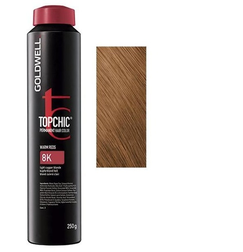 Goldwell Topchic Tinte en Depósito 8K - Rubio Cobre Claro 250 ml