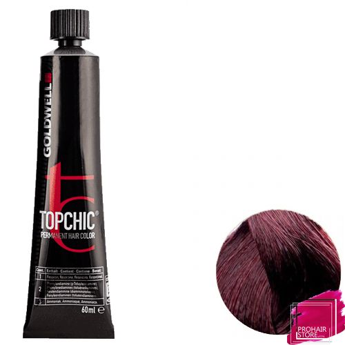 OUTLET Goldwell Topchic Tinte en Tubo 6N@RV - Rubio Oscuro Rojo Violeta 60 ml**