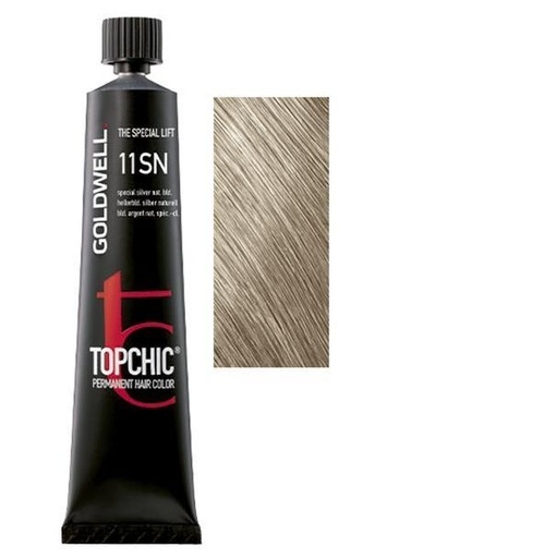 Goldwell Topchic Tinte en Tubo 11SN - Rubio Más Claro Plata Natural 60 ml