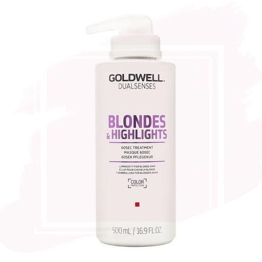 Goldwell Dualsenses Blondes & Highlights 60sec Treatment Mascarilla Iluminadora para Cabellos Rubios 500 ml