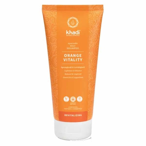 Khadi Orange Vitality Champú Sin Sulfatos Ayurvédico para Cabello Graso 200 ml