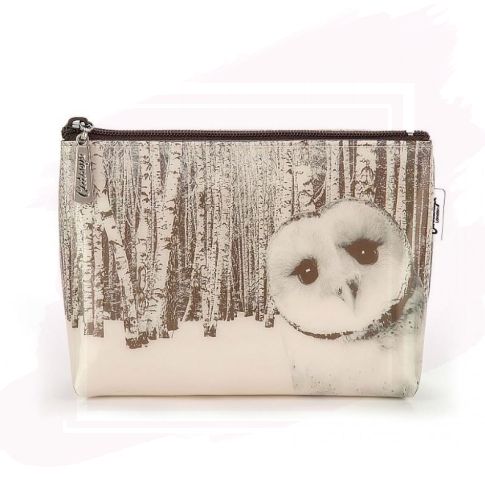 OUTLET Catseye Owl in Woods Neceser Pequeño