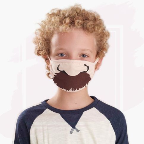 Little Blue House Mascarilla Facial Reutilizable Infantil Bigote