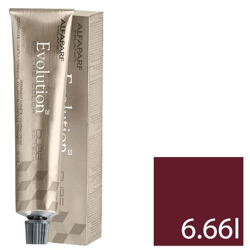 OUTLET Alfaparf Evolution Tinte Permanente 6.66I - Rubio Oscuro Rojo Intenso 60 ml