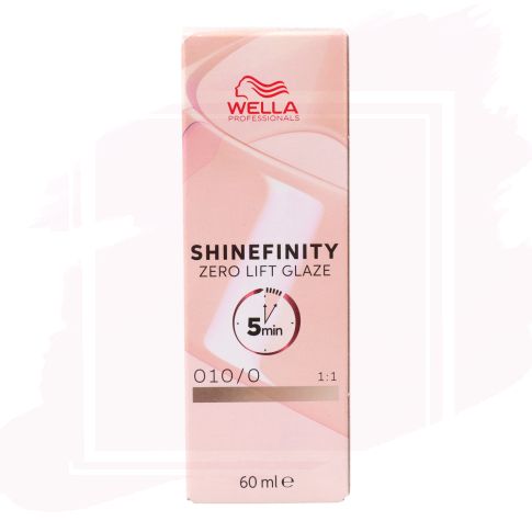 Wella Shinefinity Zero Lift Glaze Tinte 010/0 - Natural Flash Rubio Súper Claro Natural 60 ml