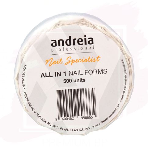 Andreia Professional All in 1 Nail Forms Moldes para Uñas (500 ud)