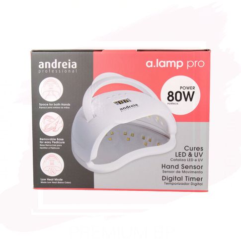 Andreia Lámpara Profesional de Uñas A.Lamp Pro LED/UV 80w