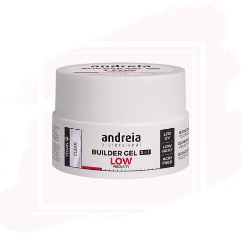 Andreia Professional Builder Gel Low Viscosity Gel Construcción de Uñas Clear 22 g