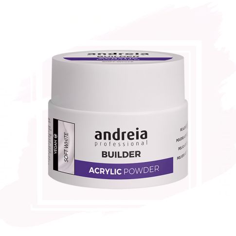 Andreia Professional Builder Acrylic Powder Polvos Acrilicos Construcción Uñas Soft White 35 g