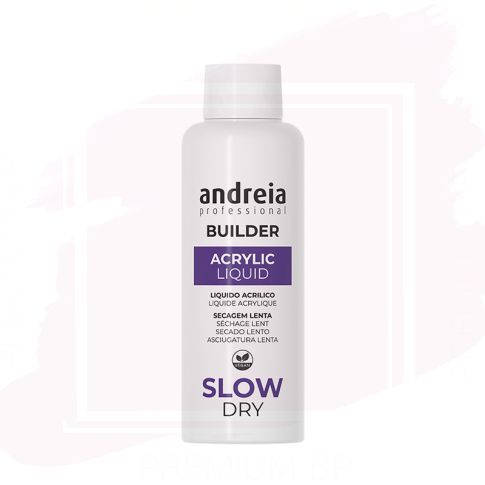 Andreia Professional Builder Acrylic Liquid Slow Dry Liquido Acrilico Secado Lento 100 ml