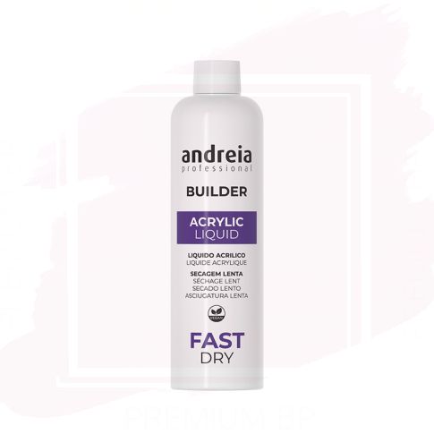 Andreia Professional Builder Acrylic Liquid Fast Dry Liquido Acrilico Secado Rápido 250 ml