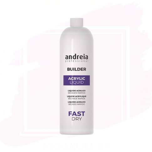 Andreia Professional Builder Acrylic Liquid Fast Dry Liquido Acrilico Secado Rápido 1000 ml