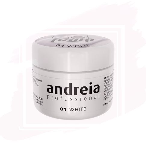 Andreia Gel Paint Esmalte para Nail Art 01 Blanco 4 ml