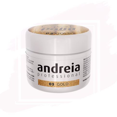 Andreia Gel Paint Esmalte para Nail Art 03 Gold 4 ml