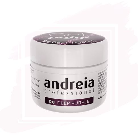 Andreia Gel Paint Esmalte para Nail Art 08 Deep Purple 4 ml