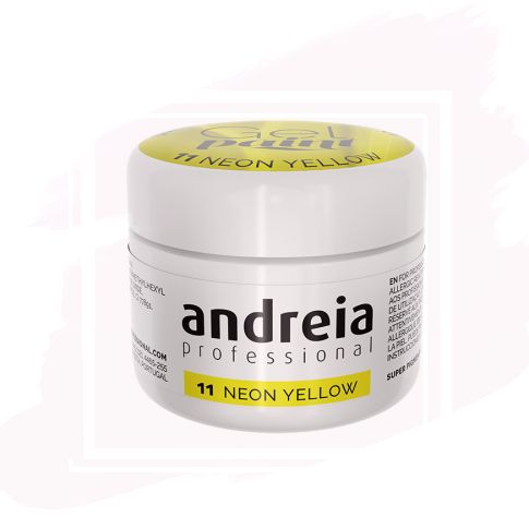 Andreia Gel Paint Esmalte para Nail Art 11 Neon Yellow 4 ml