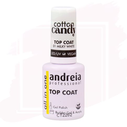 Andreia Top Coat Cotton Candy 01 Milky White 10,5 ml