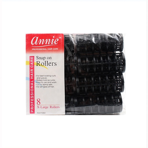 Annie Snap-On Rulos Negro (8und/x-grande) 1014