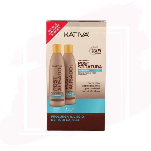 Kativa Post Alisador Keratin Kit (Champú + Acondicionador)