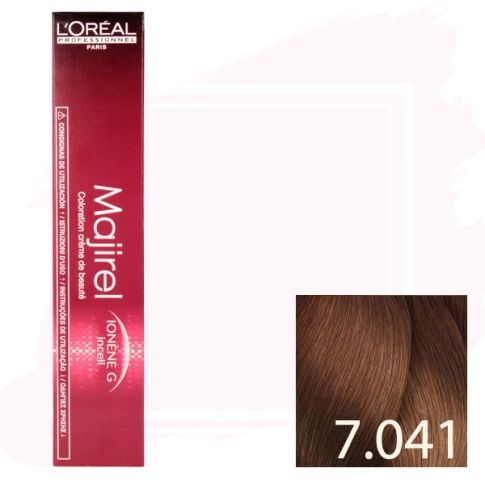 L'Oréal Majirel Tinte 7.041 - Rubio Natural Cobrizo Ceniza 50 ml**