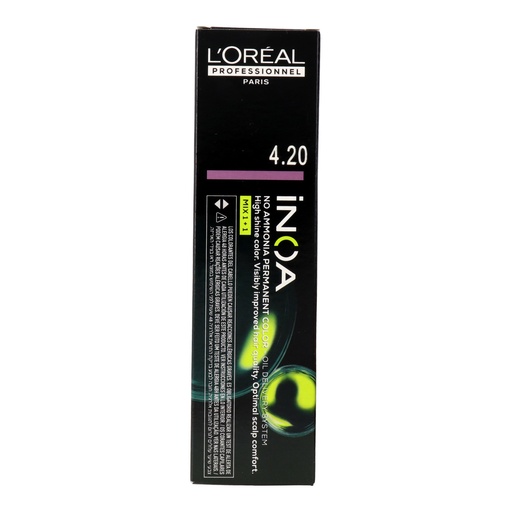 L'Oréal Inoa Tinte Sin Amoníaco 4.20 - Castaño Violín Intenso 60 ml