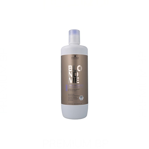 Schwarzkopf BlondMe Cool Blondes Champú Sin Sulfatos Neutralizador del Tono para Rubios Fríos 1000 ml