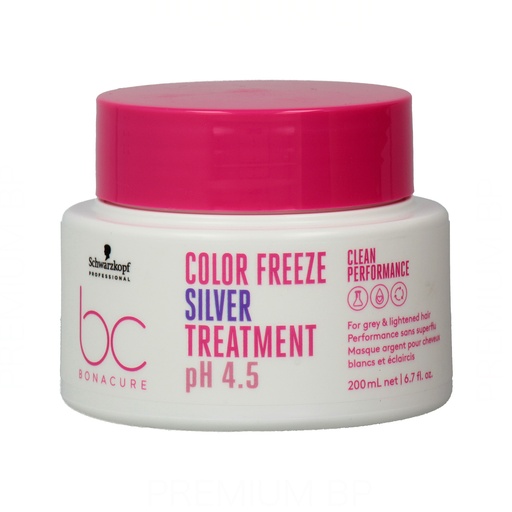 Schwarzkopf Bonacure Color Freeze pH 4,5 Tratamiento Silver para Cabello Gris o Decolorado 200 ml