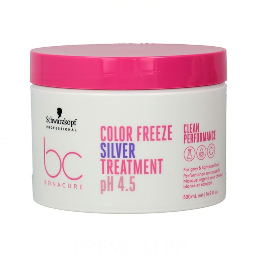 Schwarzkopf Bonacure Color Freeze pH 4,5 Tratamiento Silver para Cabello Gris o Decolorado 500 ml